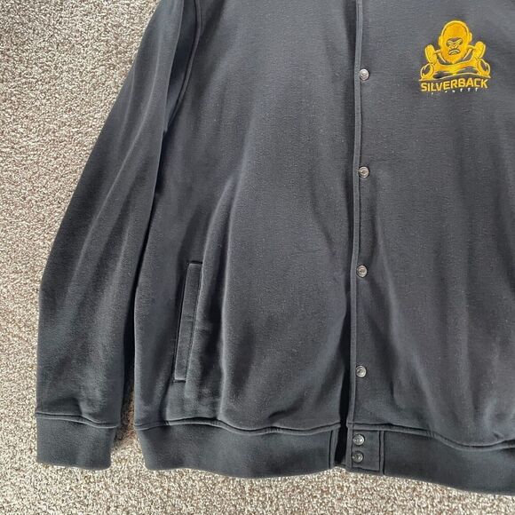 Silverback Fitness Jacket Mens 2XL XXL Black Champion Snap Sweater Gym Workout - Picture 6 of 12